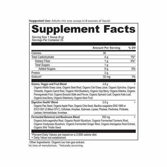 Organic Super Greens, ANN